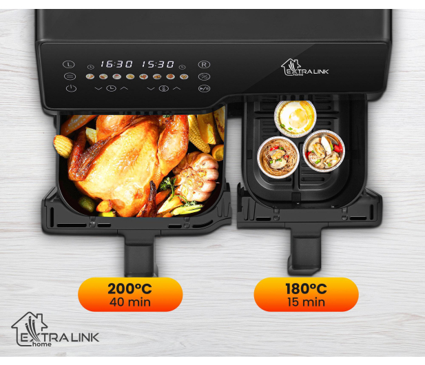 ExtraLink Frytkownica beztłuszczowa 6L+4L  Home SJ-1000 - 1372998 - zdjęcie 3